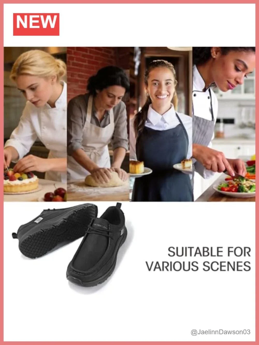 Non Slip Slip On Work Shoes Women Water Resistant Arch Support Lightweight